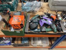 Black & Decker drills, Bosch drills, Vax drills, Wickes drills, Black & Decker sander, etc
