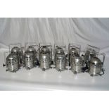 12x PAR 56 Chrome Floorcan, 16a Plug, LAMPS NOT INCLUDED, Untested, (Located at IPS, Second