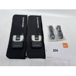 2x Sennheiser Speechline Beltpack Transmitters2x beltpack transmitter including pouch and battery.