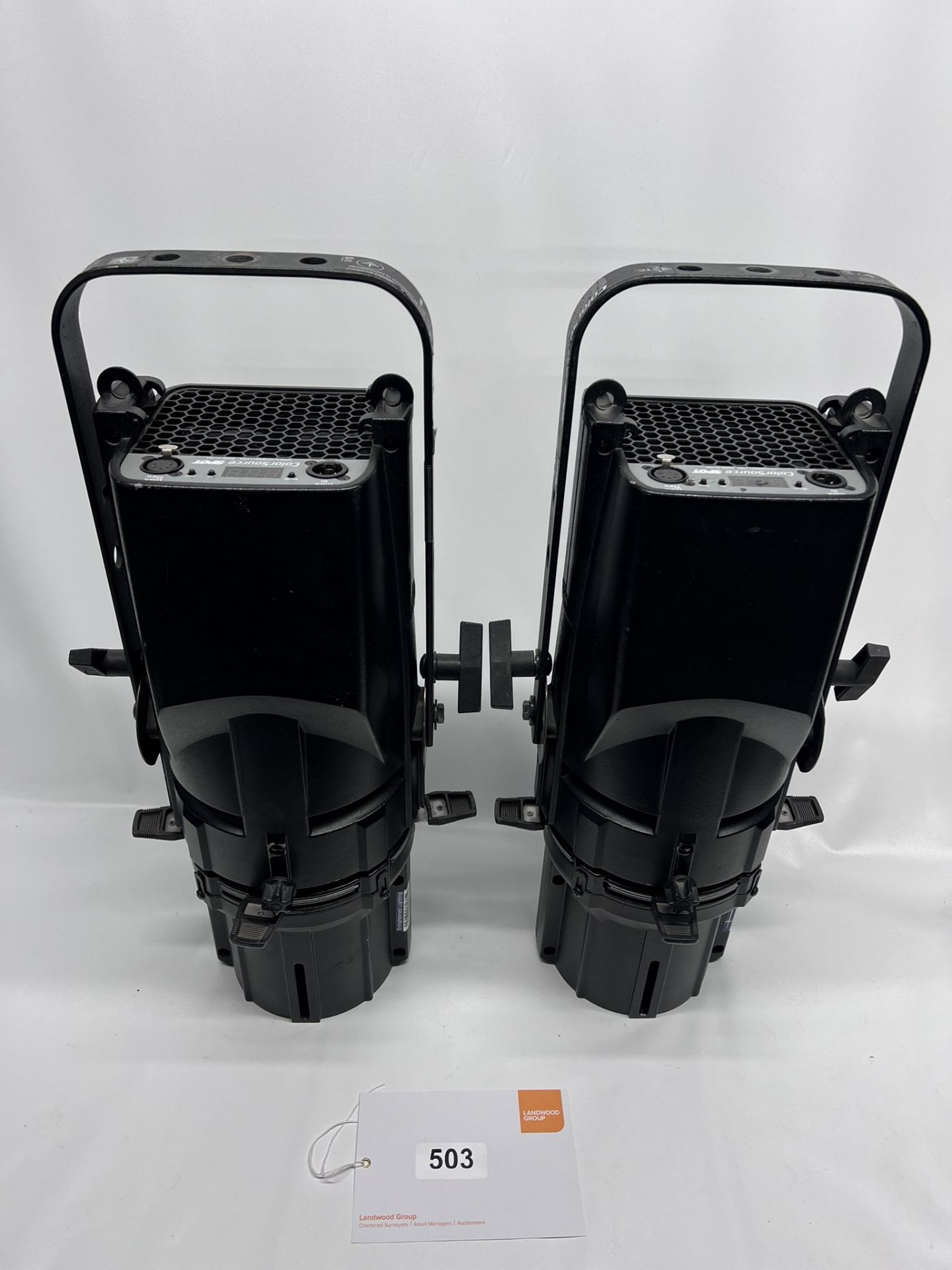 2x ETC Colorsource Spot with Fresnel adaptersEach unit includes a barn door, 16a to powercon, hook - Image 4 of 8