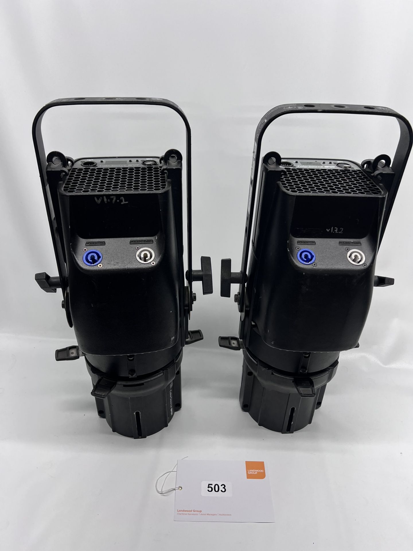 2x ETC Colorsource Spot with Fresnel adaptersEach unit includes a barn door, 16a to powercon, hook - Image 3 of 8