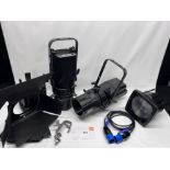 2x ETC Colorsource Spot with Fresnel adaptersEach unit includes a barn door, 16a to powercon, hook