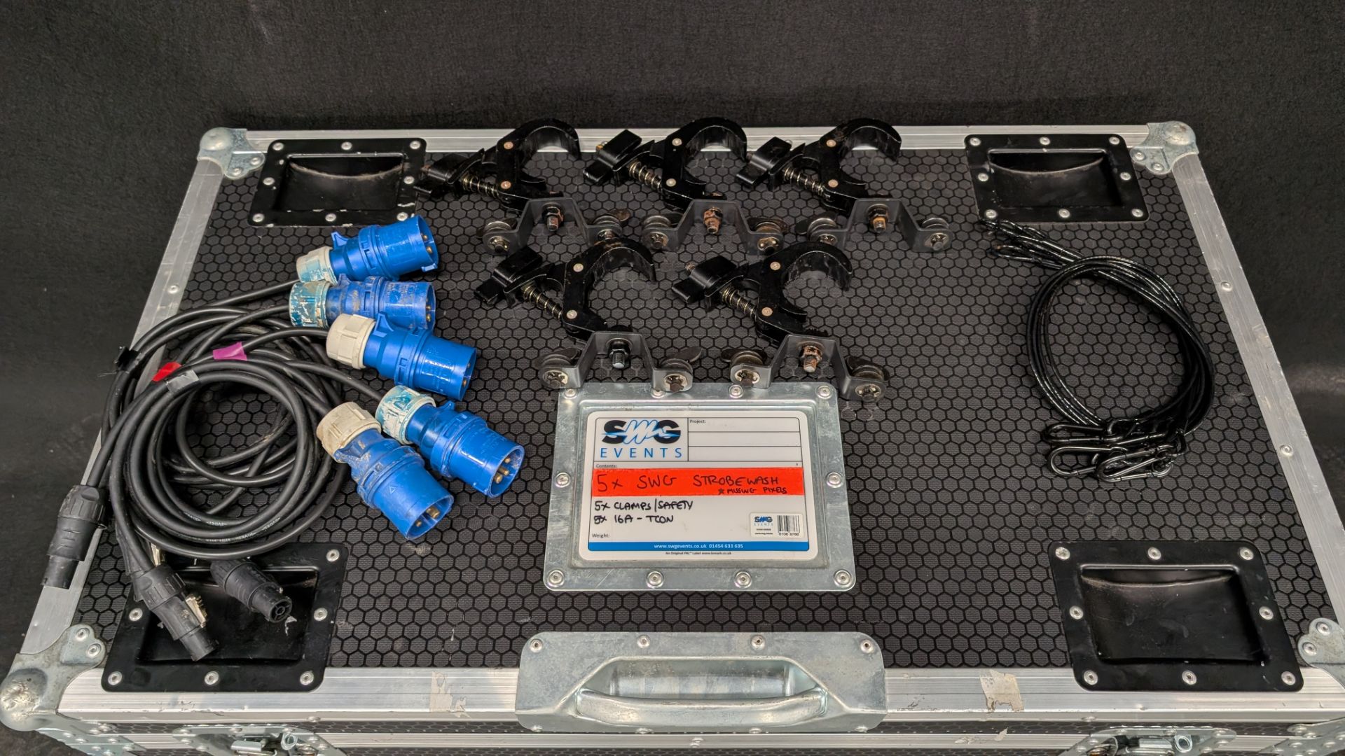 5x LED Colour Strobe5x Tilting Head Color plate strobe units. Based on an ‘Evolite Thunder Kolor’, - Image 5 of 5