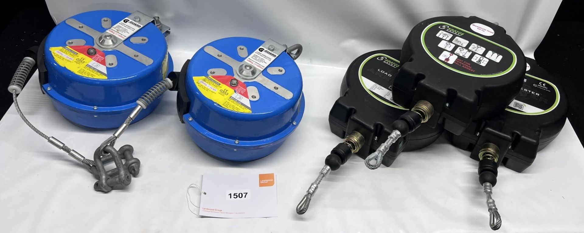 2x 24m 500kg fall arrester, 3x 10m 500kg fall arresterItems are in good condition but out of