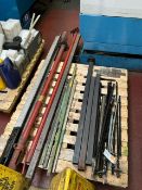 Pallet Of Steel Items To Include An Acrow Prop, Box Section, Threaded Bar
