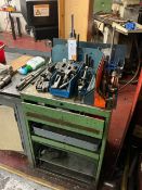 Metal Cupboard & Contents To Include Spacing Block & A Qty Of Clamping Items