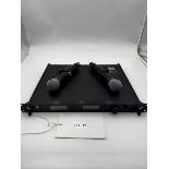 Shure UR4D Dual Receiver H4E & 2 x UR2 Handheld Transmitters H4E
