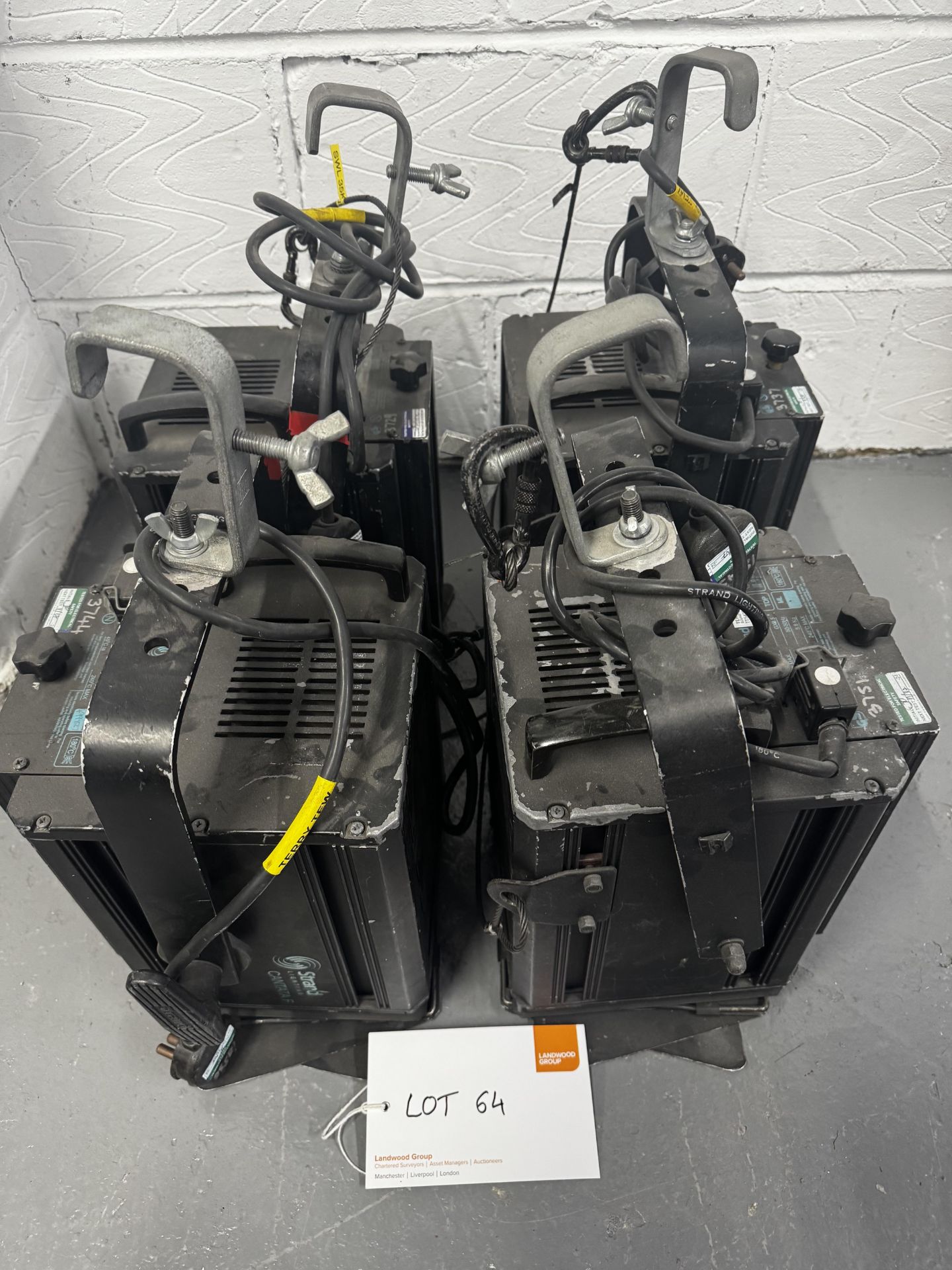 4 x Strand Cantata Fresnel 1200W to 15amp plug