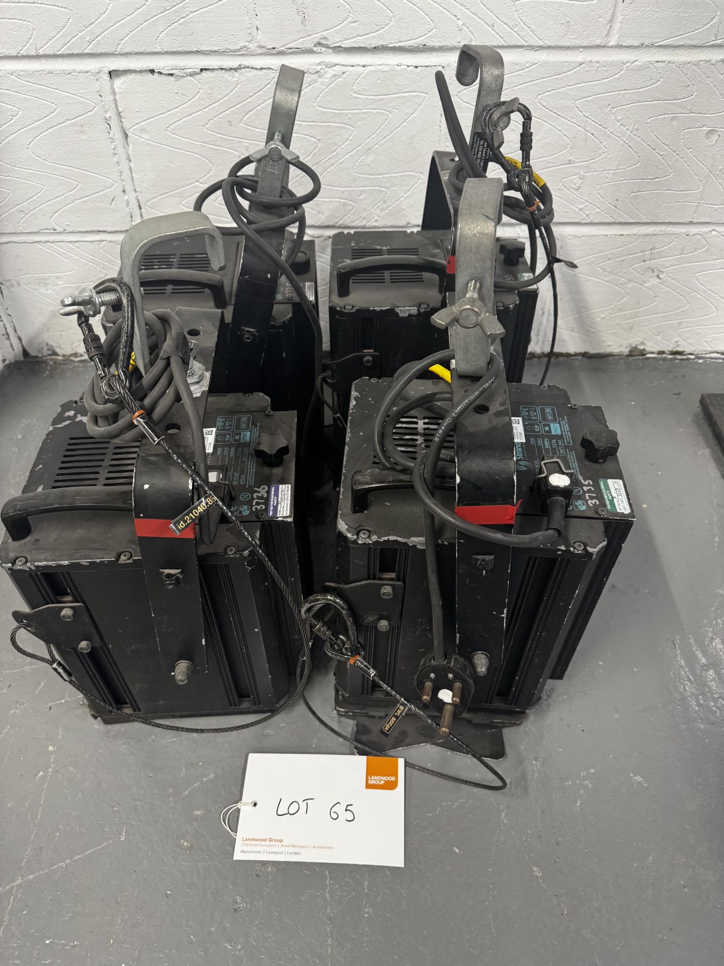 4 x Strand Cantata Fresnel 1200W to 15amp Plug