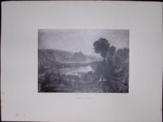 J.M.W Turner Rare “Prudhoe Castle Northumberland ” 1873 Picturesque Views in England-36