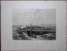 Co Durham Hartlepool WH Bartlett 183 Years-Old Antique Steel Engraving-63