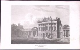Bank of England City of London Antique 200 Years-Old Steel-Engraving-274