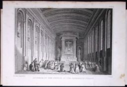 Dublin Church Of The Carmelite Friary 194 Years Old Antique Steel Engraving-23