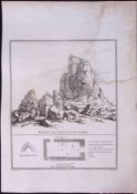 Cornwall View of Roche Rock & Hermitage Rare Antique Copper Plate Etching By S Lysons.
