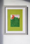 David Shrigley OBE (b 1968) ‘I Am Hiding’, Shrig Mini Series Offset Lithograph, Framed, Edition,...