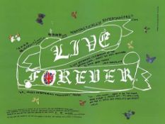 Oasis Damien Hirst ‘Live Forever’, Film Poster, Offset Lithograph, Limited Edition, 2012