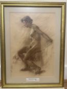 Michele de Simone, Pastel Drawing On Paper of Nude Women