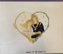 Original Artwork For Cinderella Book 1970's Andrew Skilleter Free Post In UK