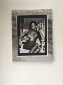 Naomi Campbell, Newton (1920-2004) Cap d'Antibes, France, 1998, Framed, B and W, Photo