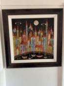 Rozanne Bell Large Original Acrylic On Board “Magical Moonlight”