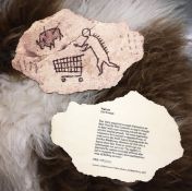 Banksy - Peckham Trollies Wooden Postcard - Limited Edition For British Museum