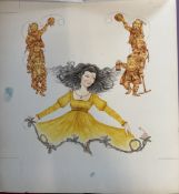 Snow White Original Vintage 1970's Book Artwork & COA & Copy of Page Free Post In UK Cover