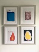 David Shrigley OBE (b 1968) ‘My Flame Will Not Be & 3 Others’, Shrig Mini Series Offset Lithograp...