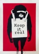 Banksy (b1974) ‘KEEP IT REAL’, 3 colour Screen Print, Editioned, Stamp, by West Country Prince, 2...