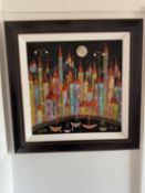 Rozanne Bell Large Original Acrylic On Board “Magical Moonlight”