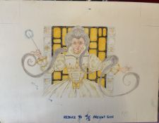 Original Artwork For Cinderella Book 1970's Andrew Skilleter Free Post In UK