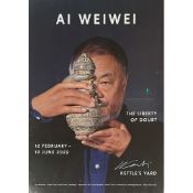 Ai Weiwei (Chinese b.1957), The Liberty of Doubt Exhibition, Art Exhibition Poster, Signed, 2022
