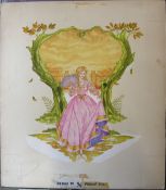 Original Artwork For Cinderella Book 1970's Andrew Skilleter Free Post In UK
