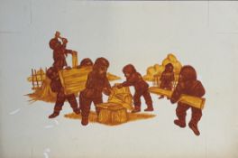 Snow White Original Vintage 1970's Book Artwork & COA & Copy of Page Free Post In UK