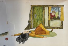 Snow White Original Vintage 1970's Book Artwork & COA & Copy of Page Free Post In UK