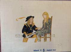 Original Artwork For Cinderella Book 1970's Andrew Skilleter Free Post In UK