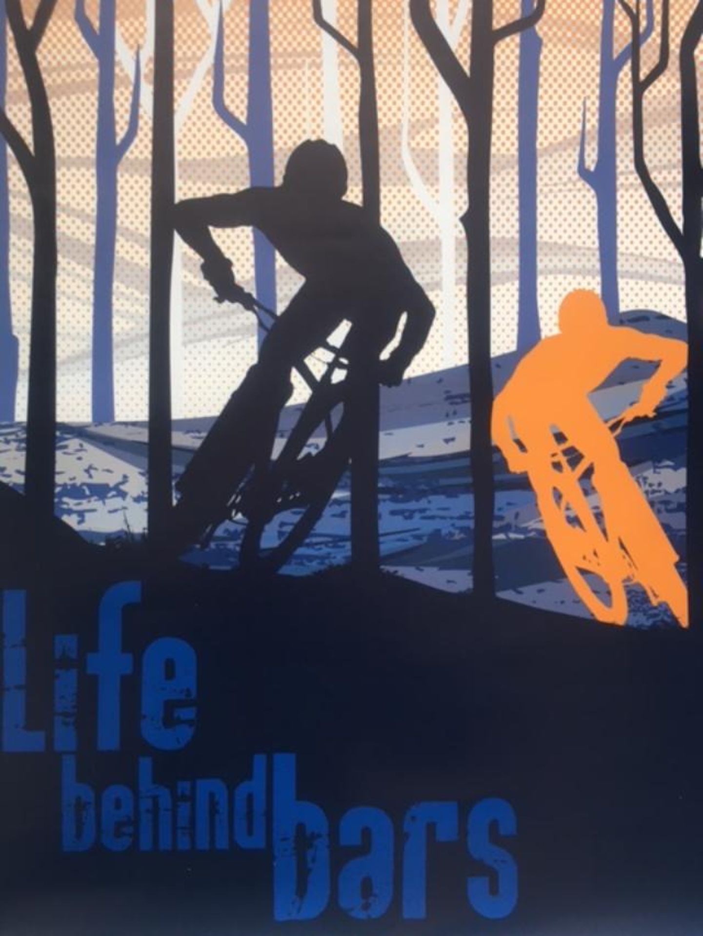 Filsouf. S (b1994) ‘Life Behind Bars’, Mountain Bike, X Trail, Lithograph. 2024. - Image 2 of 6