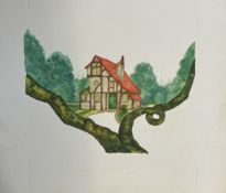 Snow White Original Vintage 1970's Book Artwork & COA & Copy of Page Free Post In UK