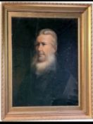 English School (19th Century) Portrait of John Isaac Church House Oil On Canvas