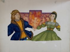 Snow White Original Vintage 1970's Book Artwork & COA & Copy of Page Free Post In UK