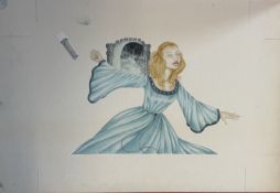 Snow White Original Vintage 1970's Book Artwork & COA & Copy of Page Free Post In UK