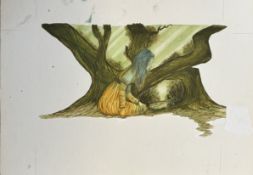 Snow White Original Vintage 1970's Book Artwork & COA & Copy of Page Free Post In UK