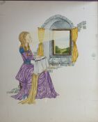 Snow White Original Vintage 1970's Book Artwork & COA & Copy of Page Free Post In UK Cover