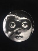 Fornasetti Style - Wall Plate, LINA, Variazioni (Spy Glasses) 8 inch Diameter