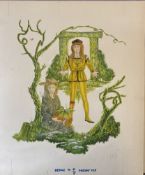 Original Artwork For Cinderella Book 1970's Andrew Skilleter Free Post In UK
