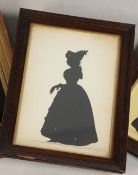 19th Century English School Full Length Silhouette of Lady