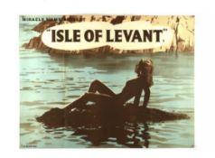 Isle of Levant (1956), British Quad Film Poster, Artwork By F. W. Payne, Folded, 30x40”