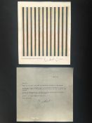 Bridget Riley (1931) ‘Halcyon’ Final Study for a Painting, Unique, Provenance, Hand Signed, 1977