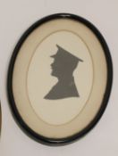 Framed Silhouette Portrait of A Military Gentleman (19th Century)