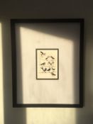 Ge Feng (b1967) ‘Fretwork’ ‘Puffins’ Cardboard Cut-Out In Vibrant Colours, 2010