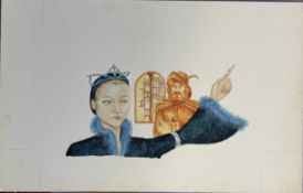 Snow White Original Vintage 1970's Book Artwork & COA & Copy of Page Free Post In UK